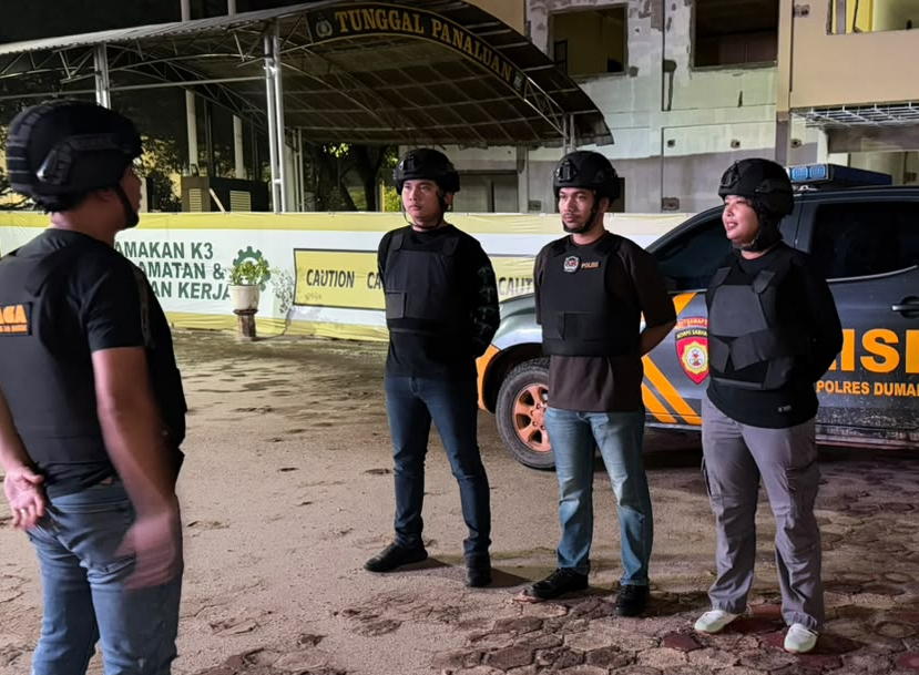 Cegah Premanisme dan Geng Motor, Tim Raga Polres Dumai Intensifkan Patroli Malam